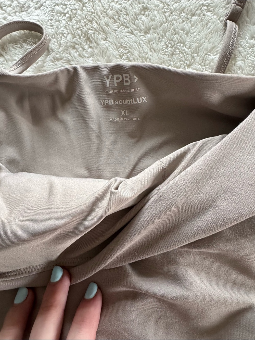 Abercrombie & Fitch Taupe and White Spaghetti Strap Dress - Picture 2 of 3